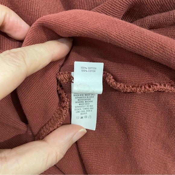 Aerie Rust Lace-Up Casual Hoodie Sweatshirt Size Large - Picture 13 of 14